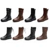 2025 Popular Versatile Leather Martin Boots Women's Shoes Autumn and Winter Short Skinny Boots Brown Maillard Knight Boots