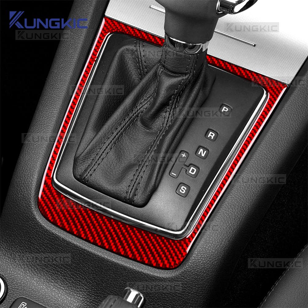 Moldura Exterior de Fibra de Carbono Suave Real para Consola de Palanca de Cambios Para Skoda Octavia 1z3 1z5 A5 2005 2006 2007 2008 2009 2010 2011 2012 2013