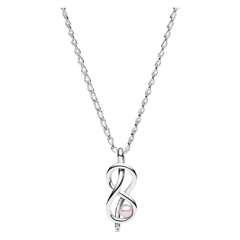 Pandora necklace Fashionable and Exquisite Design 925 Silver Synthetic Cubic Infinitely cherished clavicle chain necklace-50CM F brand original box серебряный