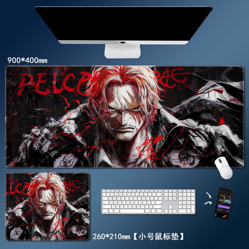 One Piece Monkey D Luffy Colorful Burst Anime Gaming Mouse Pad Large Desk Mat Anime Peripheral Table Pad