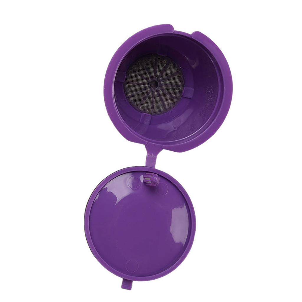 4PCS Reusable Coffee Capsule PP Multi Color Refillable Reusable Coffee Filter Pod with Tamper for Coffee Makers
