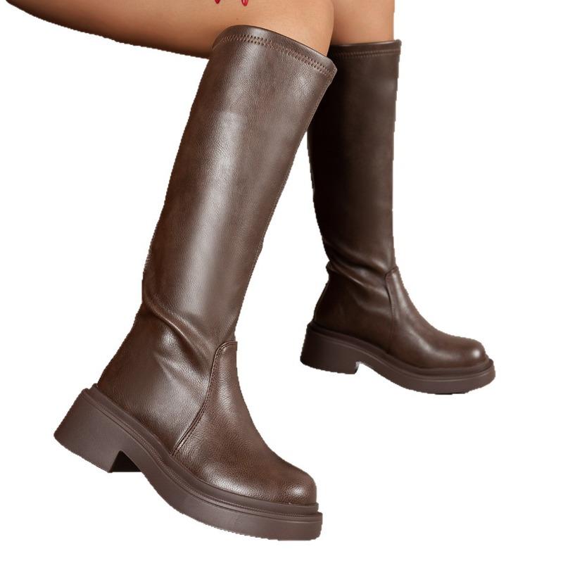 New Shoes: Large-sized Long Boots, Women's Height-increasing High Boots, Slimming Thick-soled Knight Boots