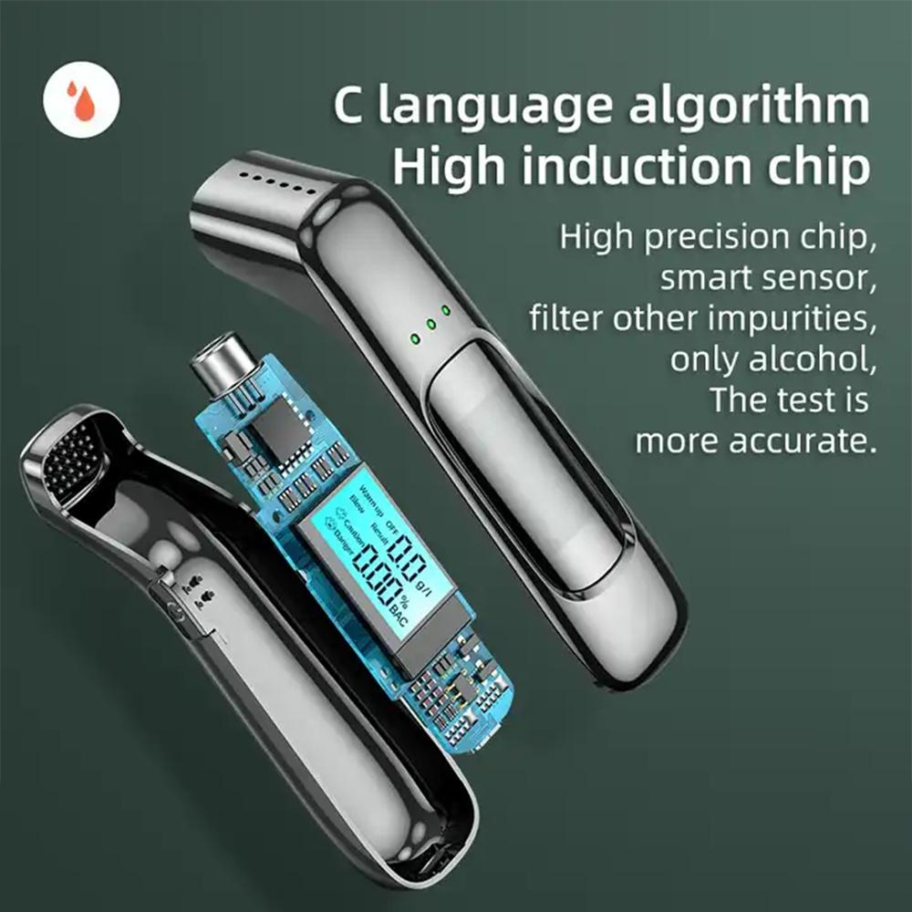 Portable Breath Alcohol Tester High Precision Home Use DUI Alcohol Detector Breathalyzer
