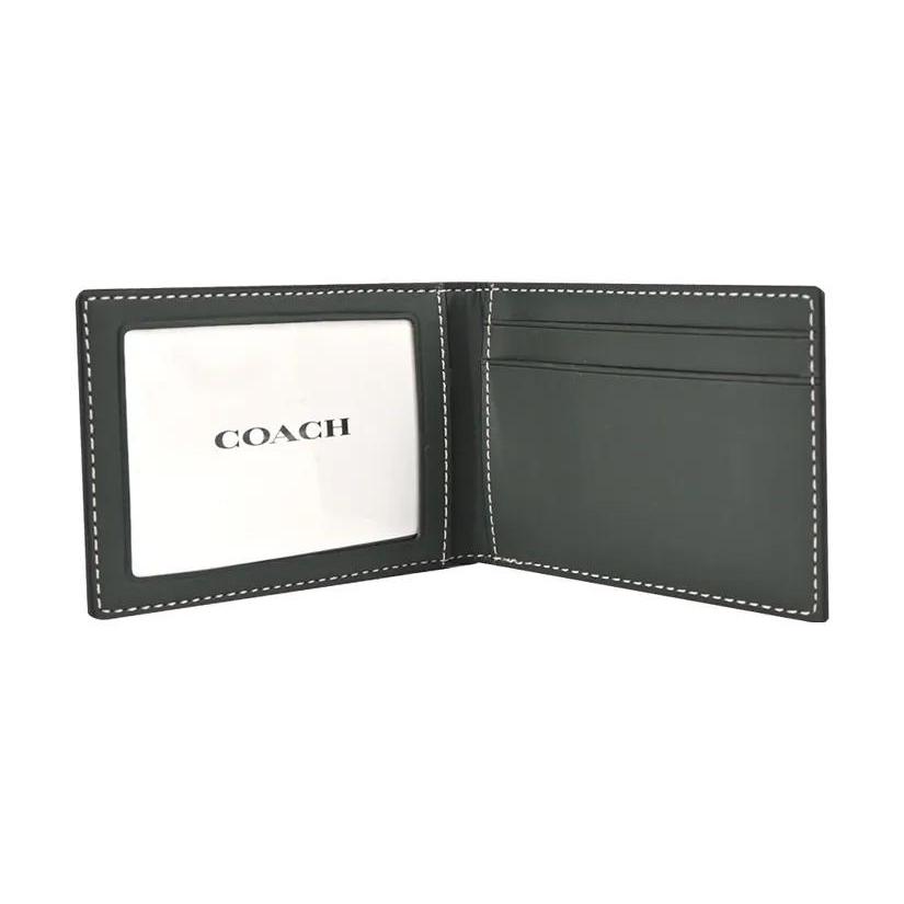 New COACH 3 IN 1 Wallet Artificial Leather Card Holder, Wallet Men's Khaki CF611-QBV3D
