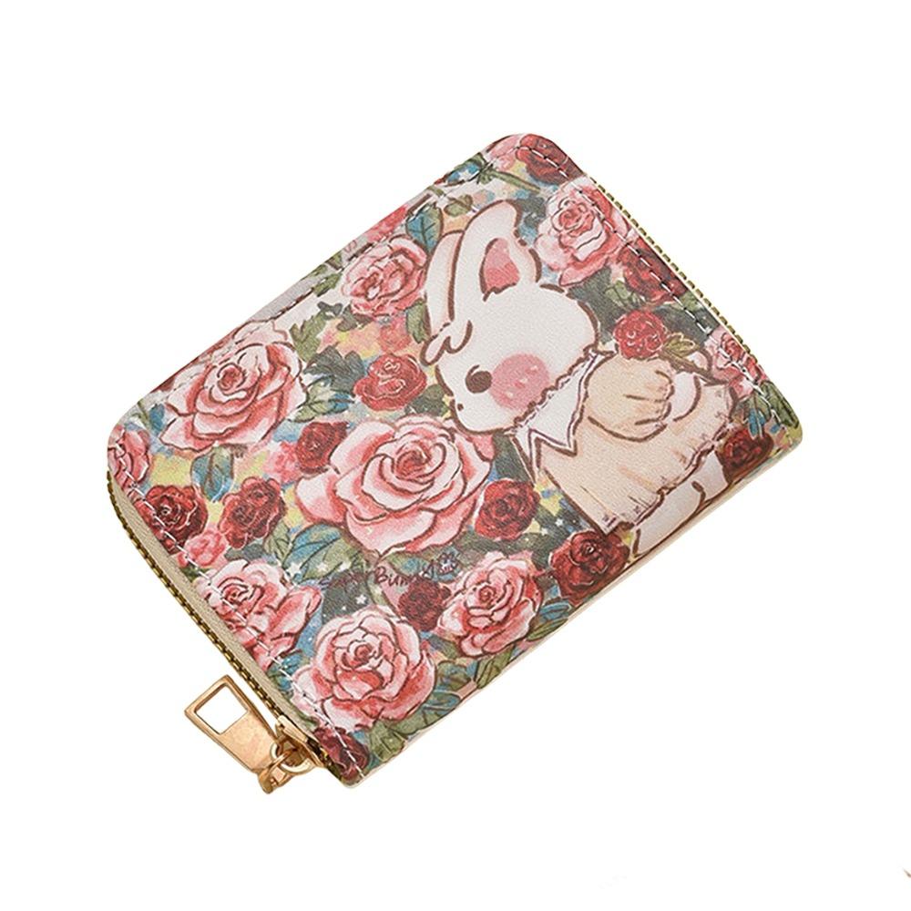 Durable Multi-Card Slot Women Wallet Zipper Leather ID Card Holder Large Capacity Coin Purse