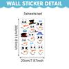 Cute cartoon window decoration window sticker self-adhesive Christmas snowman emoji wall sticker