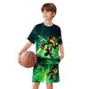 Boys' 3d Printed Game Player T-Shirts Suits - Vibrant Pixel Game Design, Children Clothing Sets, Baby