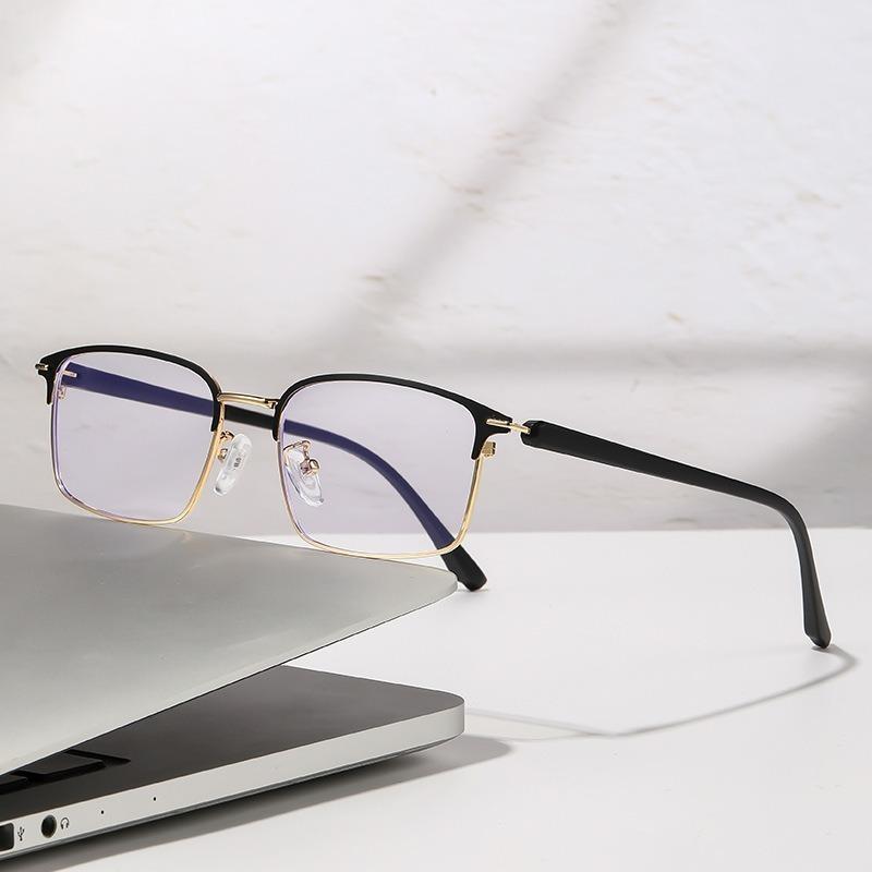 Women Blue Light Filter Eyeglasses Men's Retro Business Eyeglass Lightweight Glasses Clear Vision