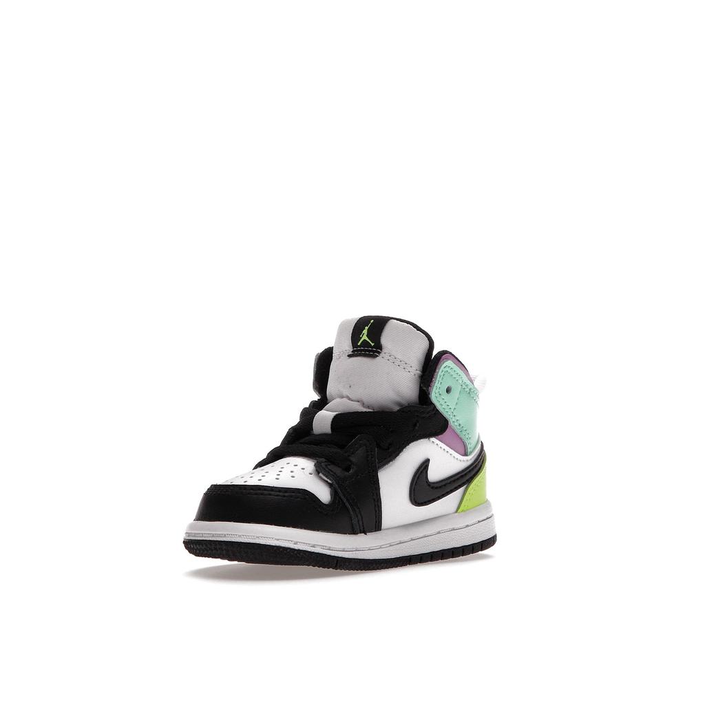 Jordan Air Jordan 1 Mid TD White Black Volt Green Glow 640735-175