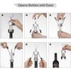 2 In 1 Wine Opener Zinc Alloy Premium Wing Corkscrew Wine Bottle Opener Beer Opener with Non-slip Wing Handle