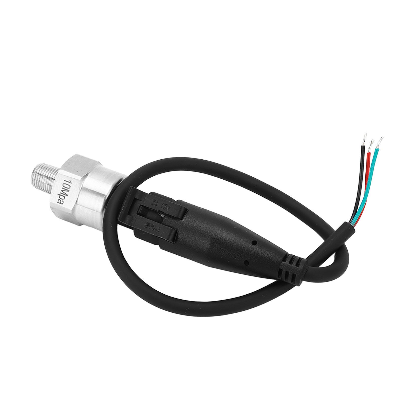 

Pressure Transducer 0‑10Mpa Sender Stainless Steel Sensor 1 8in 27NPT Thread 0.5‑4.5V for Oil Fuel Air Water
