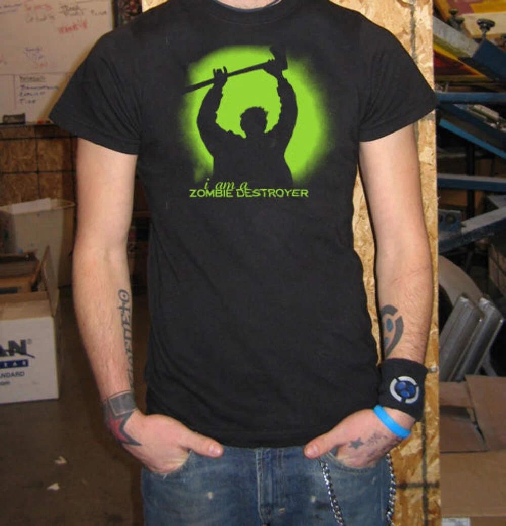 I Am a Zombie Destroyer T-Shirt – Funny Horror & Living Dead Tee L