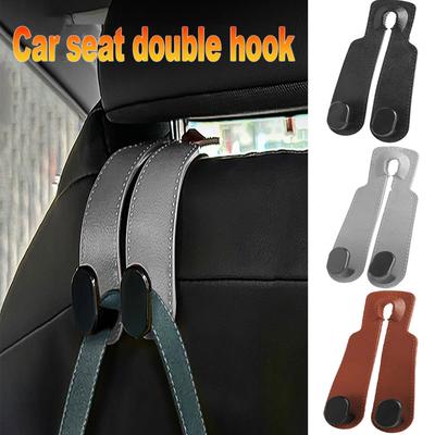 Universal Double Car Hook For Car Rear Seat Back Hooks Headrest Hanger Clip 2 In 1 Hooks Holder Storage Car Interior Accessories
