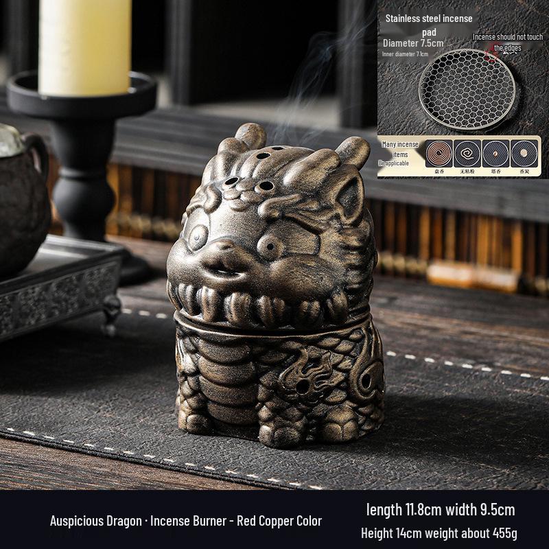 Zen Pagoda Black Ceramic Incense Burner - Aromatherapy Holder for Home and Office Decor