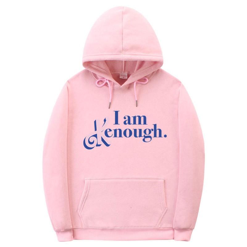 Barbie Movie Inspired I Am Kenough Printed Hoodie Men Loose Fit Casual Sport Sweatshirt Fall
