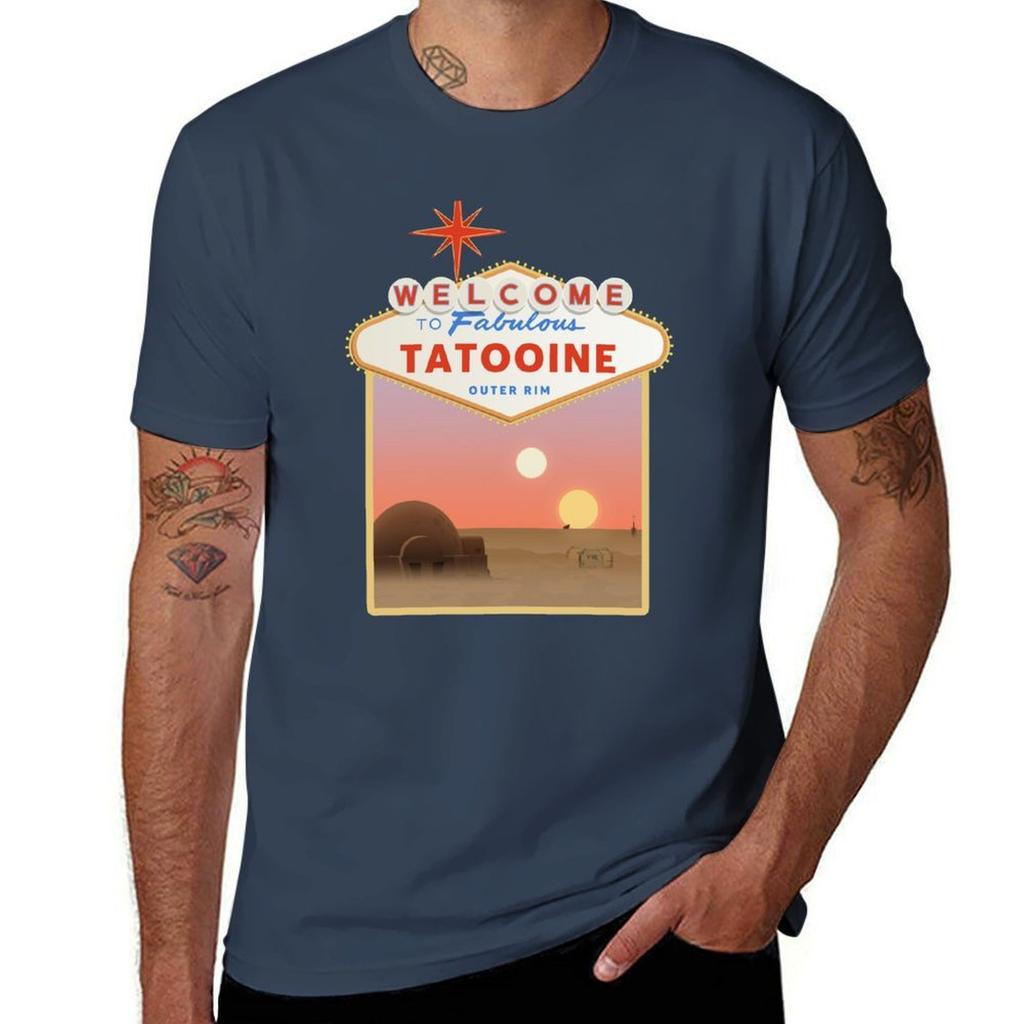 Welcome Tatooine Outer Rim Tshirt Novelty Print Casual Tee Shirt