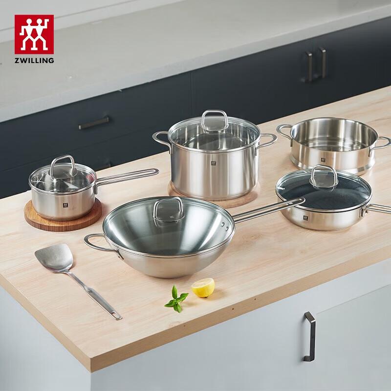 Zwilling 6-Piece Stainless Steel Cookware & Knife Set