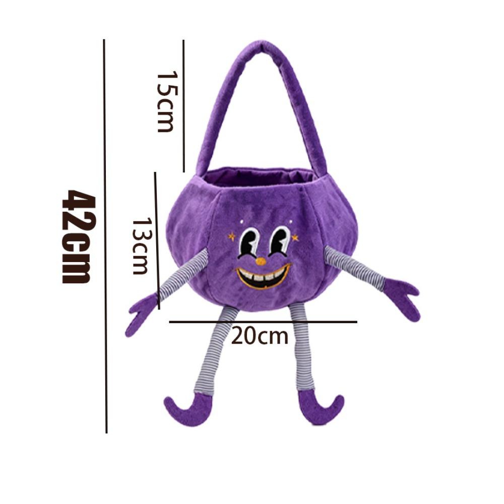 Flexible Ghost Plush Bag Handheld Pumpkin Candy Bucket Halloween Candy Bag Dessert Making