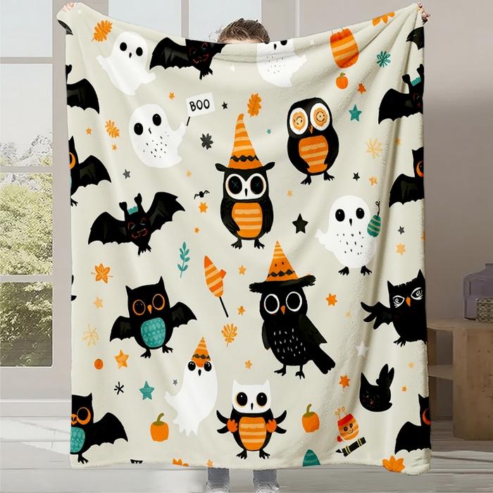 

Cartoon cute print halloween gift blanket office casual sofa blanket digital print flannel blanket 150x200cm 1pcs