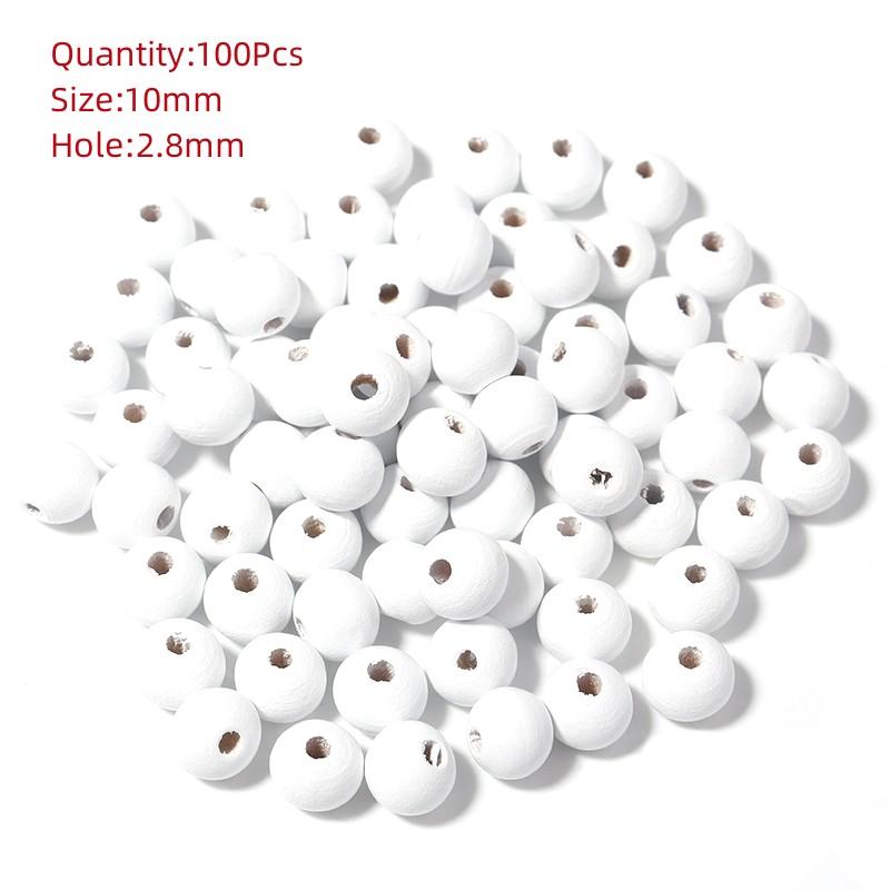 Natural Eco-Friendly Wooden Beads Round Heart Large Hole Loose Spacer Wood Beads For Jewelry Making DIY Charm Bracelets Necklace