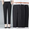 Women's Middle-aged and Elderly Pants, Women's Straight-leg Pants, Middle-aged Mother Pants, Plaid Pants, Plus Size Women's Pants