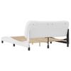 Bed Frame without Mattress  Hvar  White 160x200 cm Faux Leather