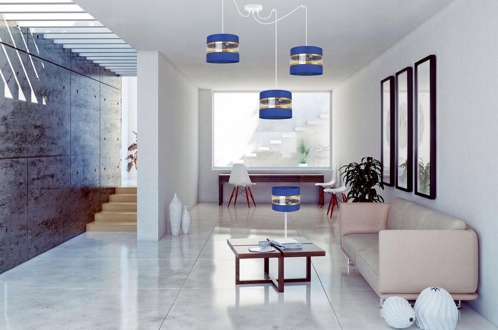 Night Table Lamp, Elegant Gold Lampshade, 20 Cm