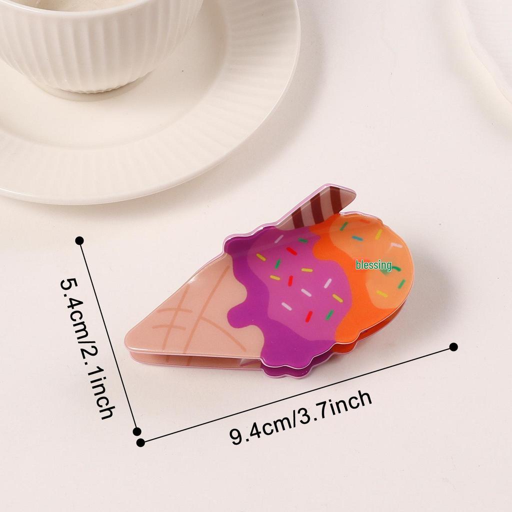 Bamboo Yao Cute Ice Cream Cake Claw Clip - Fun Dessert Hair Accessory for Women