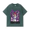 275 GSM Washed T-shirts 100% Cotton Seven Deadly Sins V5 Gowther Print Unisex Heavy Cotton T Shirt