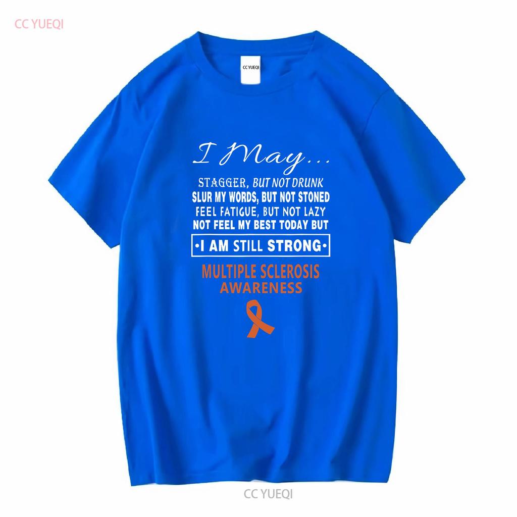 Multiple Sclerosis Awareness T Shirt vintage Washed Unisex Comfortable Versatile Stylish homme Top For Everyday Wear Casual