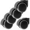 Office Chair Casters Wheels - Set of 5, Universal, Rodless, Silent, Easy Install, Metal, Swivel