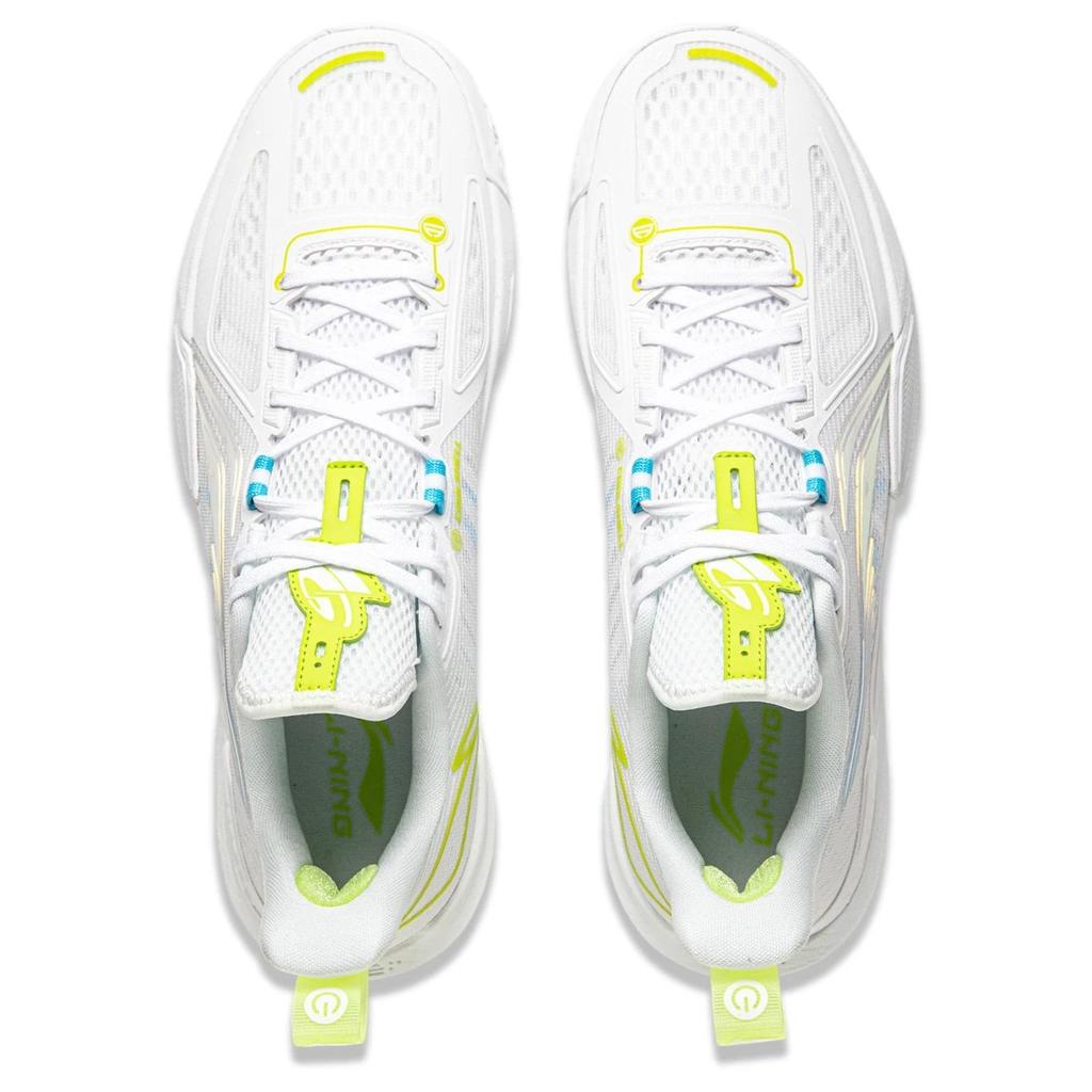 Li-Ning Li Ning Light Speed 2 Cushioning Slip Resistant Abrasion Resistant Low Top Basketball Shoes Men's White Blue Teal ABPU023-6