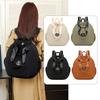 Women's Backpack Round Bag Large Capacity Travel Bag Solid Color Student Schoolbag