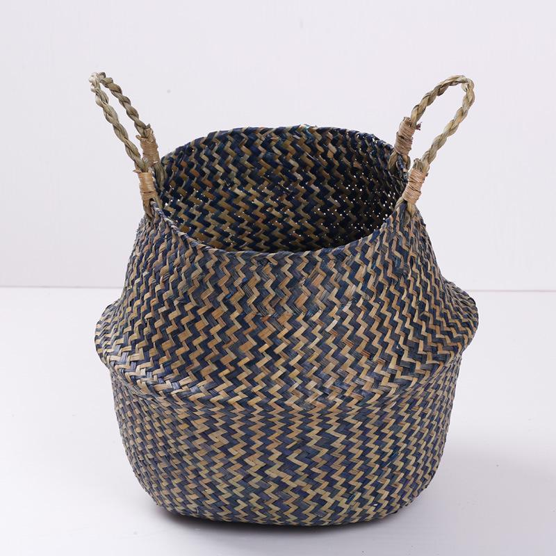 Mid-Autumn Festival Cattail Weave Handmade Plant Fiber Flower Pot