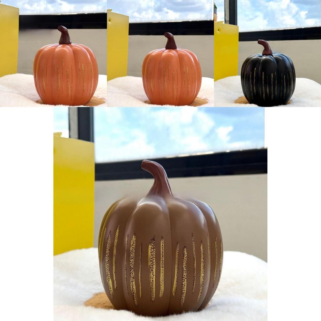 Halloween Pumpkin Resin Figurine With Modern Style For Festive And Event Decor