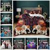 Bohemian Style Exotic Animal Floral Elephant Duvet Cover Set. Available In Queen, King, Full Sizes. For Women