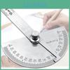 Stainless 180 Round Steel Head Degree Protractor Angle Finder Rotary Measuring Ruler Machinist Tool 10cm Craftsman Ruler