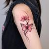 Higan Flower Butterfly Tattoo Sticker, Waterproof And Long-Lasting Simulation, Girls' National Style Flower Arm Tattoo Sticker