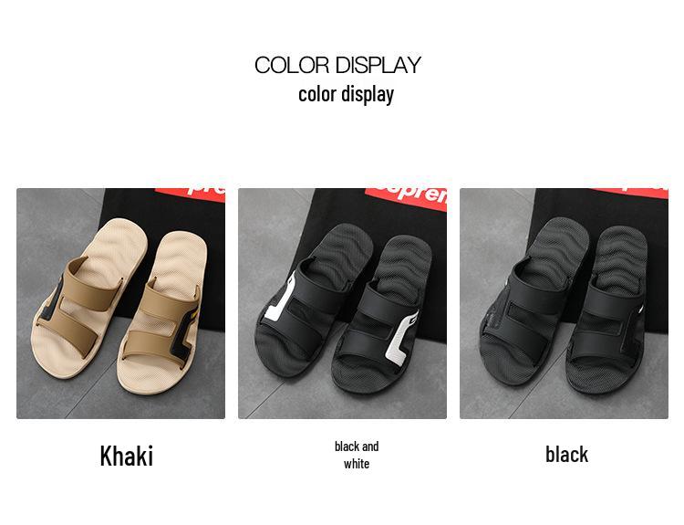 Pánské nadměrné protiskluzové venkovní masážní koupelové pantofle a žabky