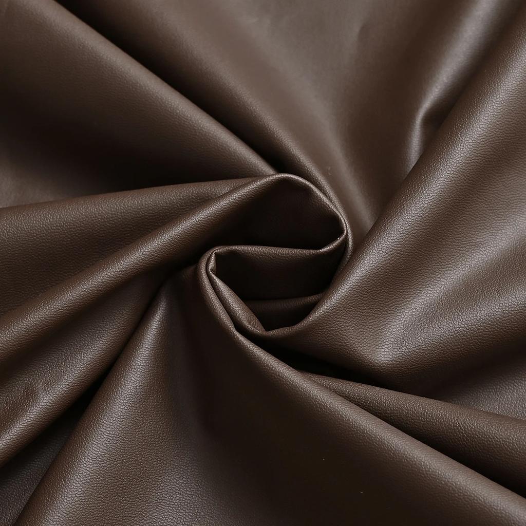 1pc 50x50cm PU Oil Wax Leather Cushion Cover, Solid Color Luxury Imitation Leather Sofa Cushion, Without Pillow Core