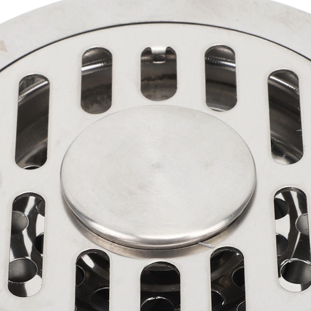 10cm Round Floor Drain Kit Stainless Steel Odor Prevention Shower Drain Bathroom Hair Strainer 50‑75mm Pipes