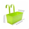 Rectangular Metal Hanging Planter Weather Resistant Railing Space Saving