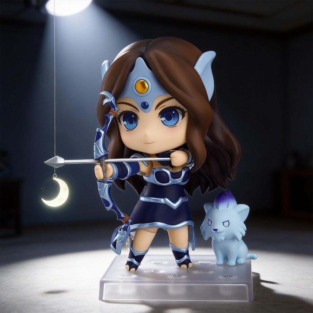 Dota2 Mirana 10cm PVC Figur mit umweltfreundlichem Material für Fans und Dekoration