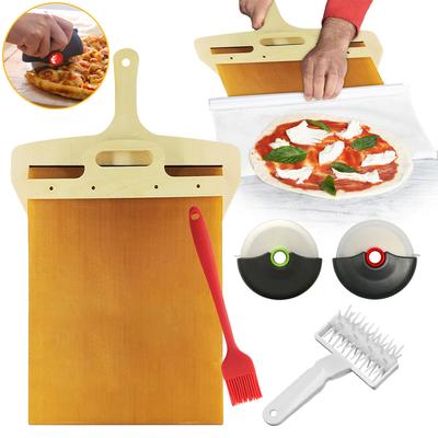 Schiebe-Pizzaschaufel, Pala Pizza Scorrevole, Pizza-Transferschaufel, antihaftbeschichtete Pizzaschaufel mit Griff, Backzubehör, 45/55 cm