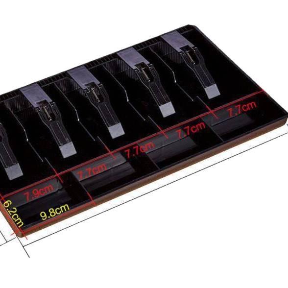 Five-Compartment Cash Register Storage Tray for Supermarkets and Convenience Stores