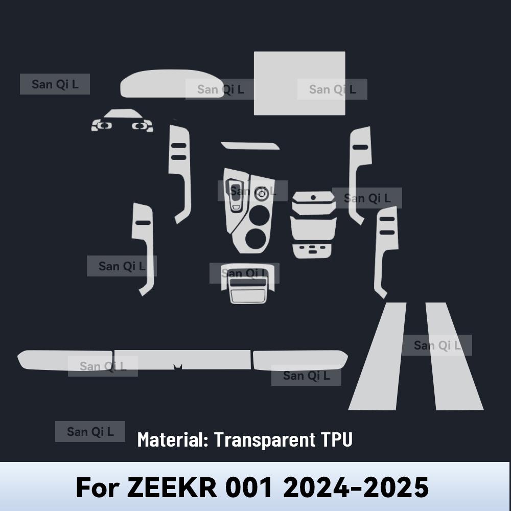 Transparent TPU For ZEEKR 001 EV 2024 2025 Car Center Console Media Dashboard Navigation Anti-scratch Protector Interior Film