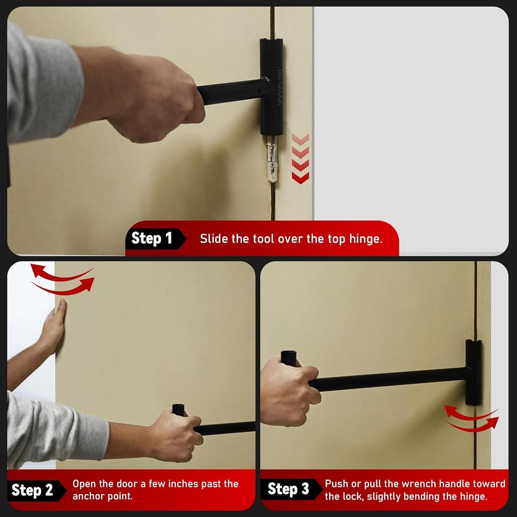 Hinge Adjustment Tool, Door Hinge Bending Wrench Compatible with .180 Gauge and .134 Gauge Commercial Door, Heavy Duty Door Hinges, Standard Gauge