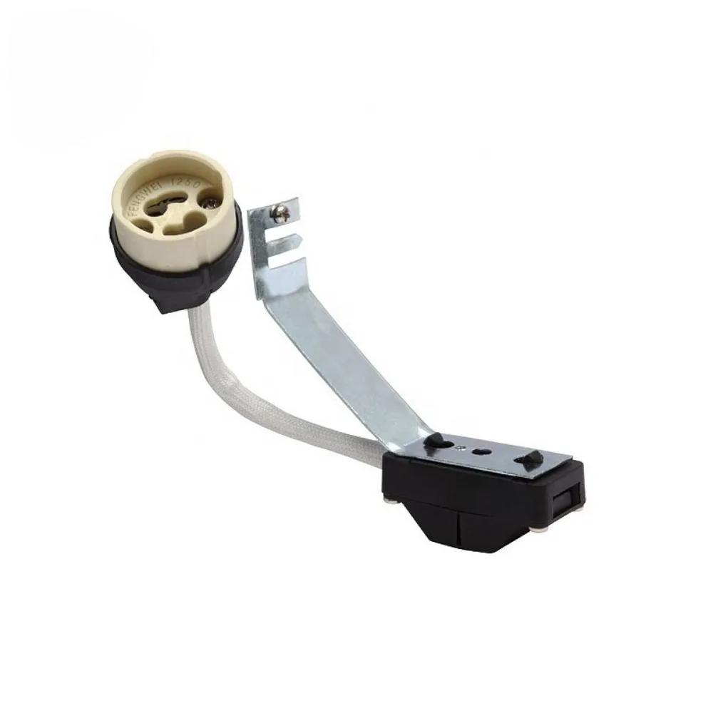 2/10/20/30 Pcs Ceramic GU10 Spotlight Lamp Holder GU10 Socket Connector with Bracket MR16 Wire Ceramic Socket Adapter Extension