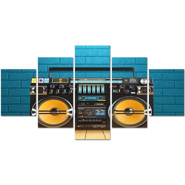 

HD Prints Canvas Painting 5 Pieces Music DJ Radio Posters Modern Wall Art for Living Room Home Decor No Frame Modular Pictures 20x35 20x45 20x55cm