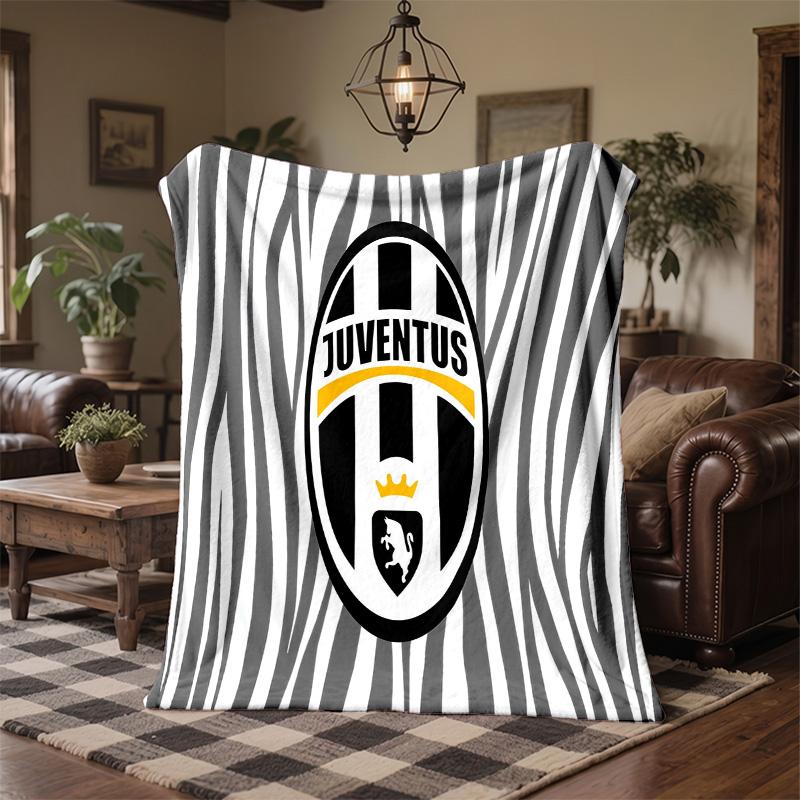 Juventus FC Print Flannel Blanket Soft Warm Sofa Bed Throw Blanket For Home Office Bedroom